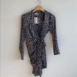 ASOS Leopard Print Wrap Dress